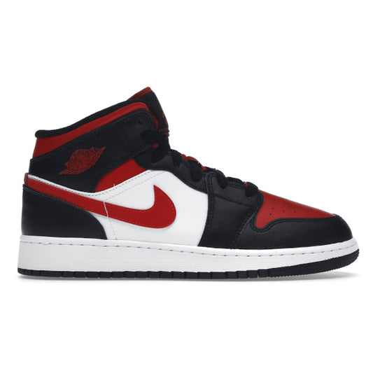 Jordan 1 Mid Black Fire Red (GS)