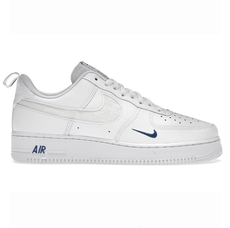 Nike Air Force 1 '07 LV8 'Reflective Swoosh - White Dark Marina Blue'