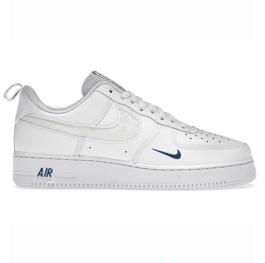 Nike Air Force 1 '07 LV8 'Reflective Swoosh - White Dark Marina Blue'