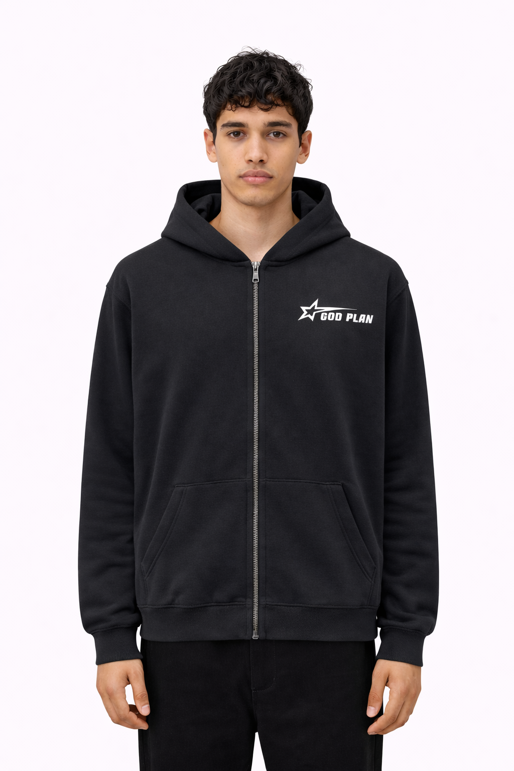 GOD PLAN HOODIE ZIP GARZATA