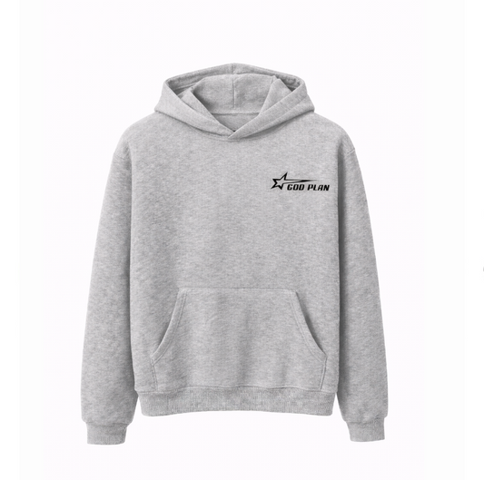 Godplan hoodie box logo grigio scuro