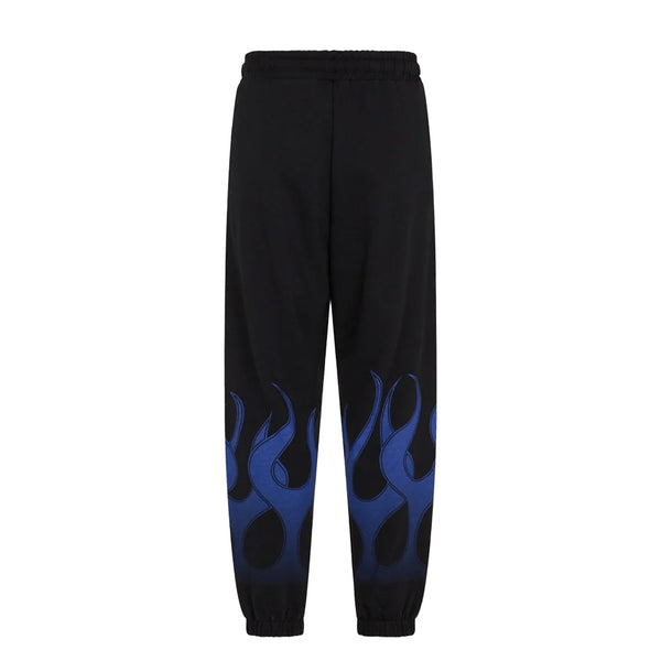 Vision of Super Pantaloni Neri Blue Flames