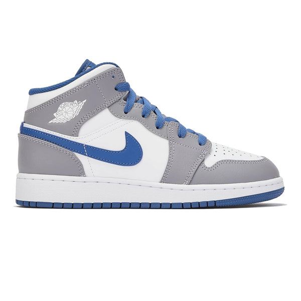 Air Jordan 1 Mid True Blue Cement (GS)